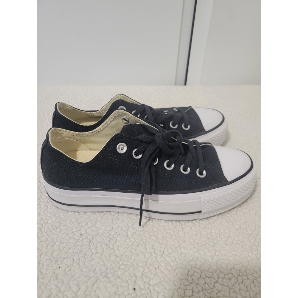 Converse Chuck Taylor All Star Lift Ox Black White Platform Sneaker 560250C 6